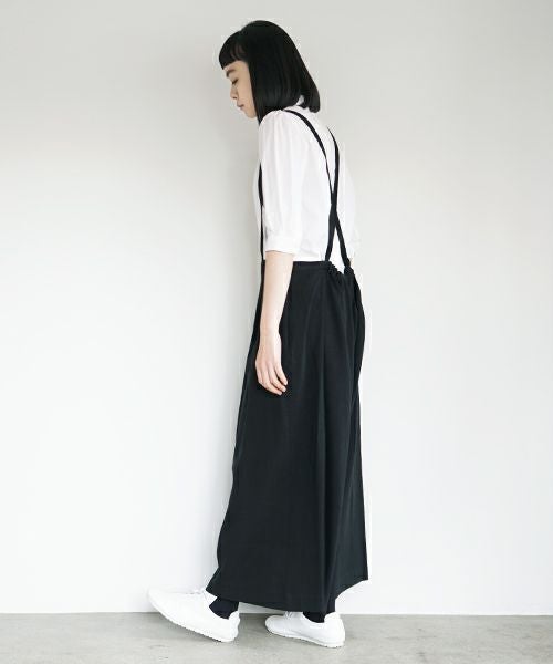 Mochi.モチ.suspenders wide pants [ms02-p-01/black]