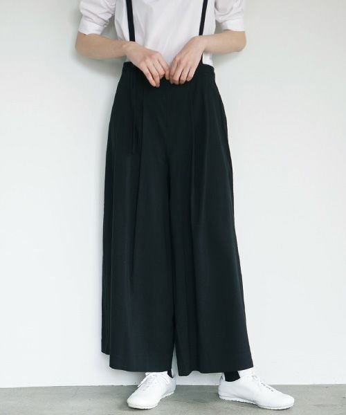 Mochi.モチ.suspenders wide pants [ms02-p-01/black]