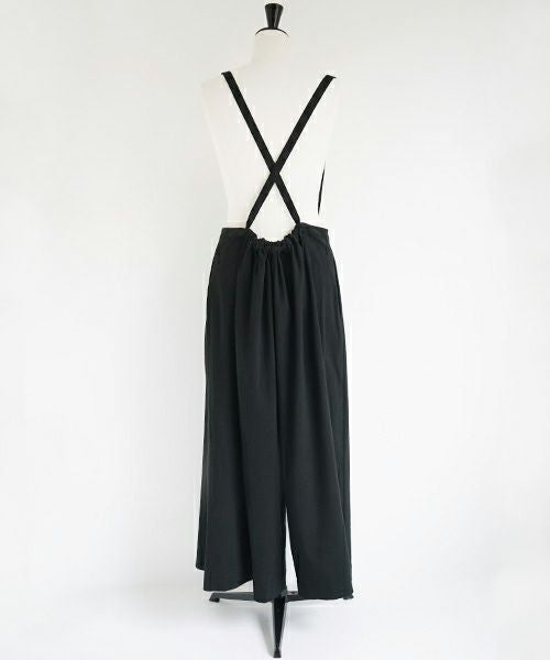 Mochi.モチ.suspenders wide pants [ms02-p-01/black]
