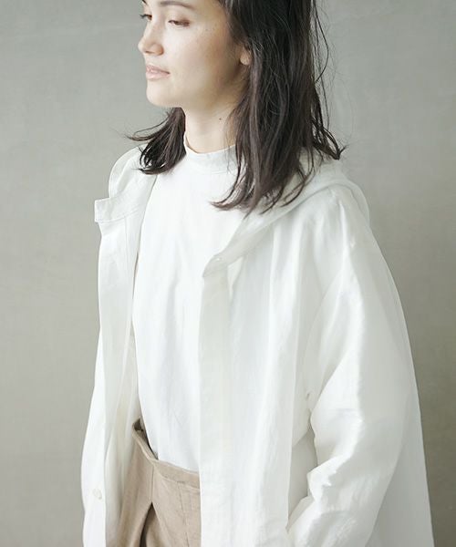 Mochi.モチ.hood shirt coat [ms02-co-01/white]