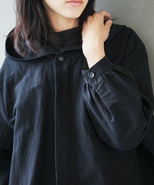 Mochi.モチ.hood shirt coat [ms02-co-01/black]