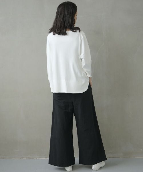 Mochi.モチ.suvin long sleeved t-shirt.[white]