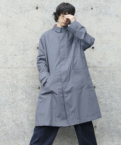 STUDIONICHOLSON スタジオニコルソン.TECHNICAL CAR COAT[SNM-073/BLUE GRAY]