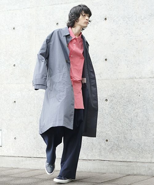 STUDIONICHOLSON スタジオニコルソン.TECHNICAL CAR COAT[SNM-073/BLUE GRAY]
