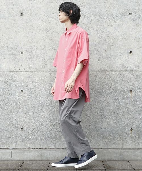 STUDIONICHOLSON スタジオニコルソン.OVERSIZED SHORT SLEEVE SHIRT[SNM-085/BARRAGAN PINK]