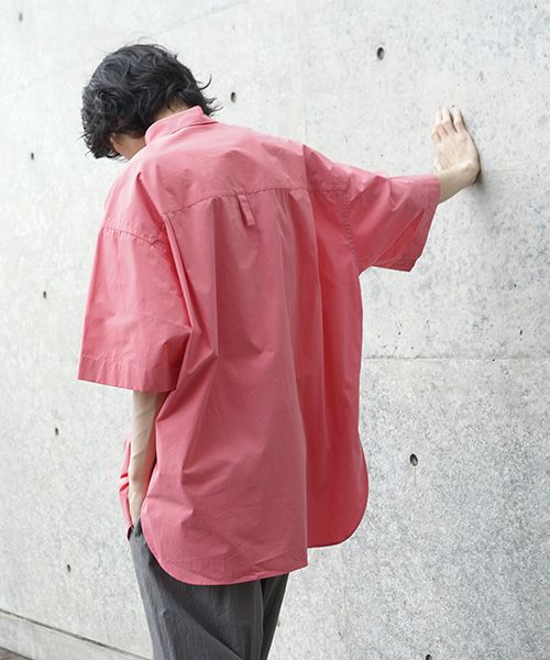 STUDIONICHOLSON スタジオニコルソン.OVERSIZED SHORT SLEEVE SHIRT[SNM-085/BARRAGAN PINK]