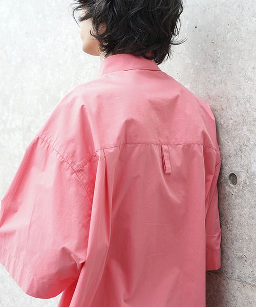 STUDIONICHOLSON スタジオニコルソン.OVERSIZED SHORT SLEEVE SHIRT[SNM-085/BARRAGAN PINK]