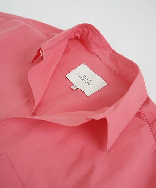STUDIONICHOLSON スタジオニコルソン.OVERSIZED SHORT SLEEVE SHIRT[SNM-085/BARRAGAN PINK]