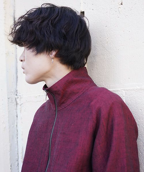 YANTOR ヤントル Linenwool Track Jacket[Y203JS01/RED×BLACK]