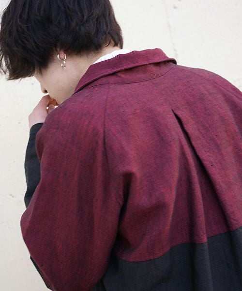 YANTOR ヤントル.Linenwool Track Jacket[Y203JS01/RED×BLACK]