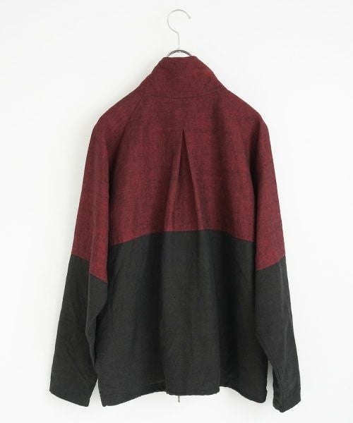 YANTOR ヤントル Linenwool Track Jacket[Y203JS01/RED×BLACK]