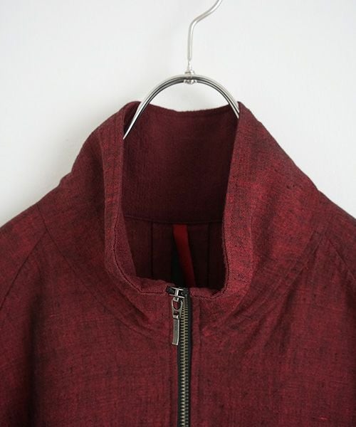 YANTOR ヤントル.Linenwool Track Jacket[Y203JS01/RED×BLACK]