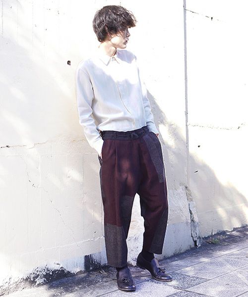 YANTOR ヤントル Tibetan Paisley Himo Pants[Y225PT09/BLUE]