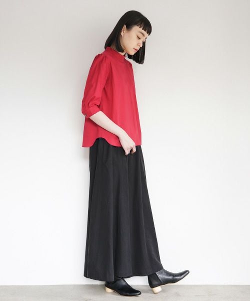Mochi.モチ.gather blouse [ms02-sh-05/red]