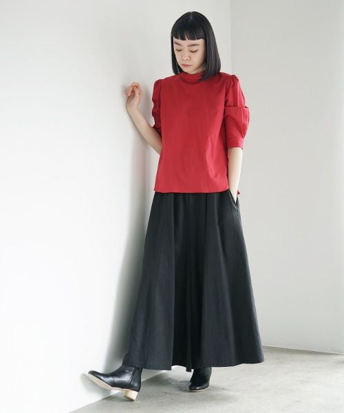Mochi.モチ.gather blouse [ms02-sh-05/red]