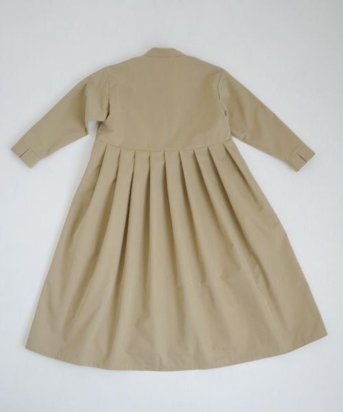Mochi.モチ.hight neck tuck dress [khaki beige]