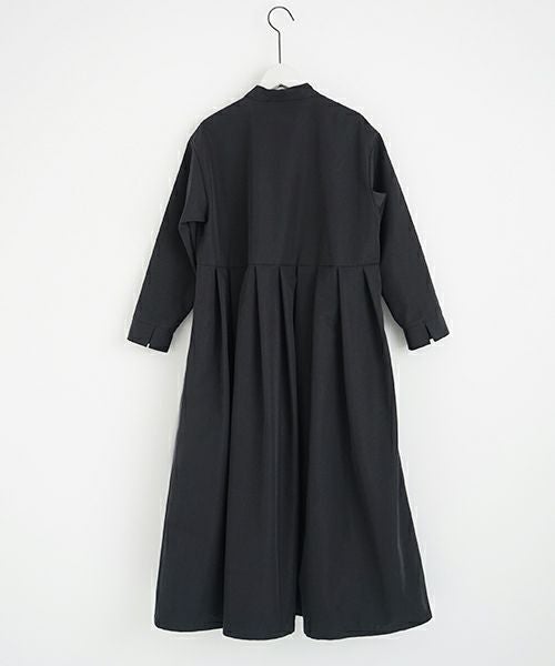 Mochi.モチ.hight neck tuck dress [black]