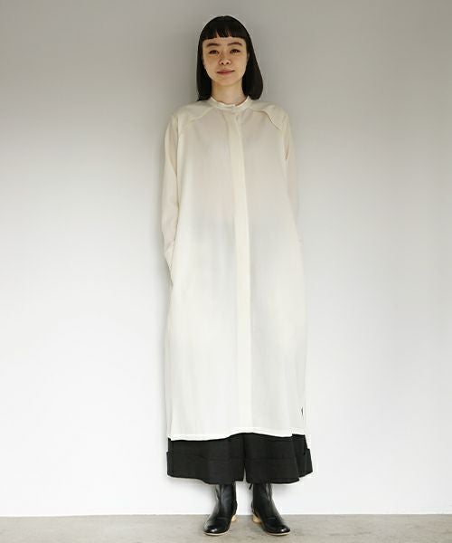Mochi.モチ.shirts dress [white]