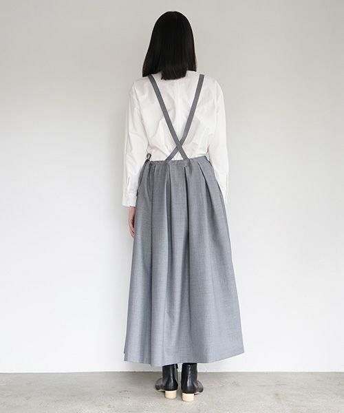 Mochi.モチ.suspender skirt [grey]