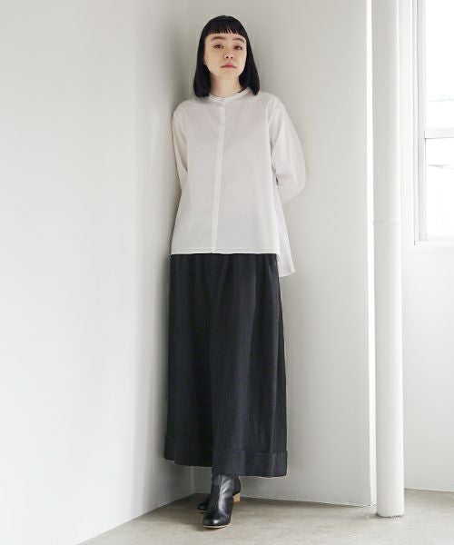 Mochi モチ cropped wide pants [black]