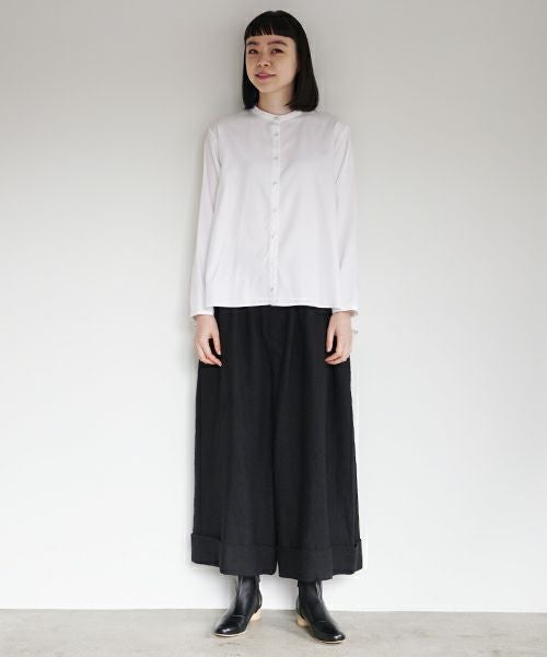 Mochi モチ cropped wide pants [black]