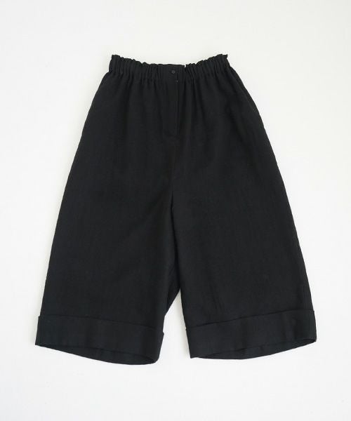 Mochi モチ cropped wide pants [black]