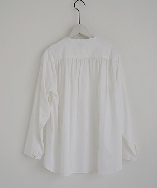 Mochi.モチ.no collar shirt [white]