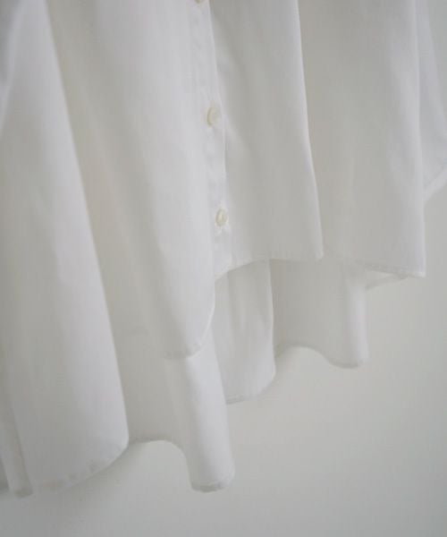 Mochi.モチ.no collar shirt [white]