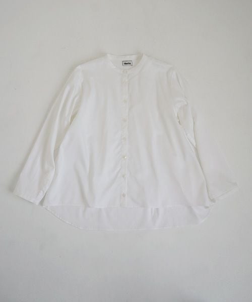 Mochi.モチ.no collar shirt [white]