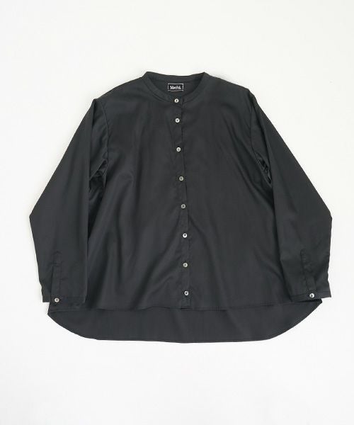 Mochi.モチ.no collar shirt [black]