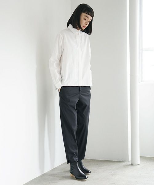 Mochi.モチ.tucked shirt [white]
