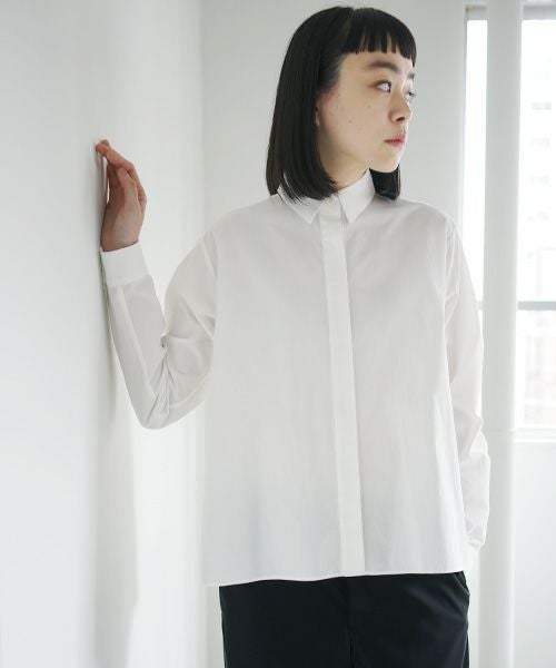 Mochi.モチ.tucked shirt [white]