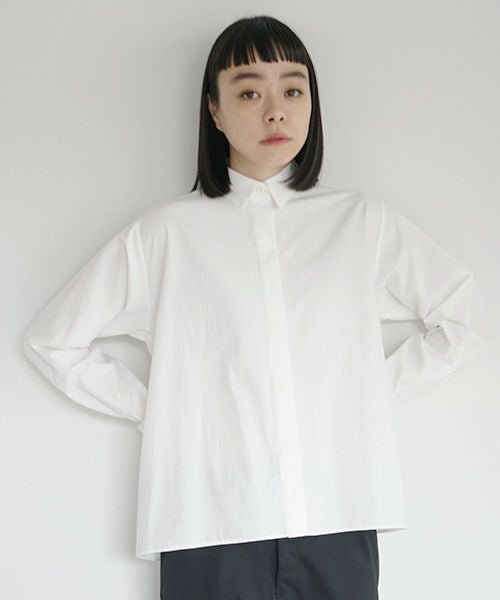 Mochi.モチ.tucked shirt [white]