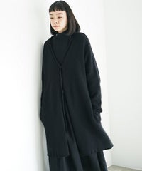 Mochi.モチ.long-knit cardigan [black]