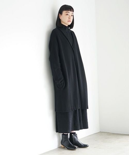 Mochi.モチ.long-knit cardigan [black]