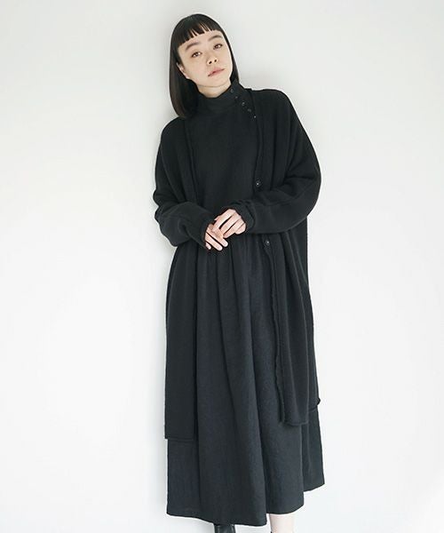 Mochi.モチ.long-knit cardigan [black]