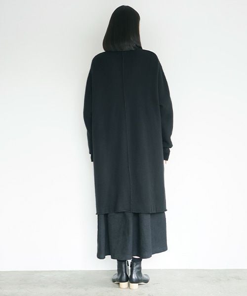 Mochi.モチ.long-knit cardigan [black]