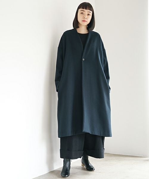 Mochi.モチ.v-neck no collar coat