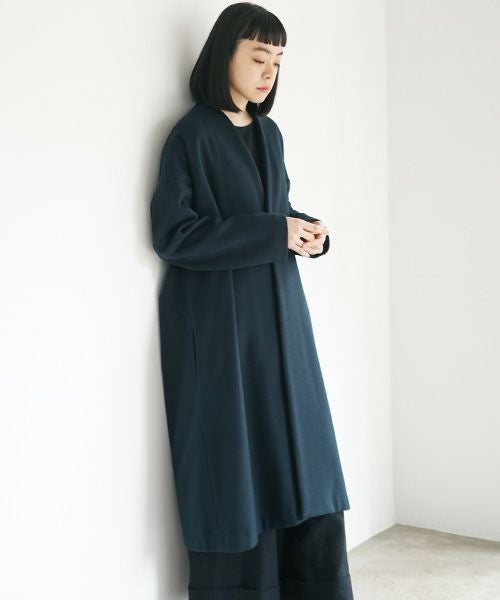Mochi.モチ.v-neck no collar coat