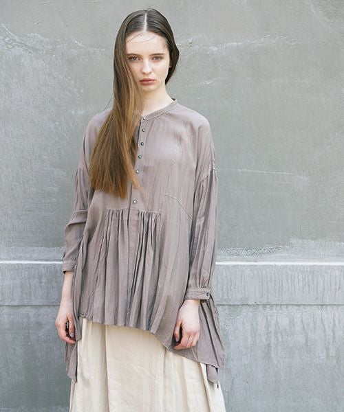 suzuki takayuki.スズキタカユキ.broad blouse[A211-05/grey]
