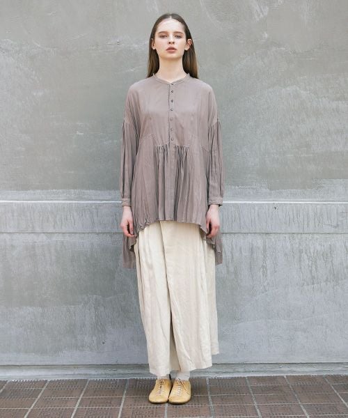 suzuki takayuki スズキタカユキ broad blouse[A211-05/grey]