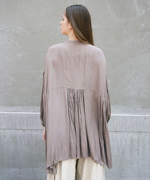 suzuki takayuki.スズキタカユキ.broad blouse[A211-05/grey]