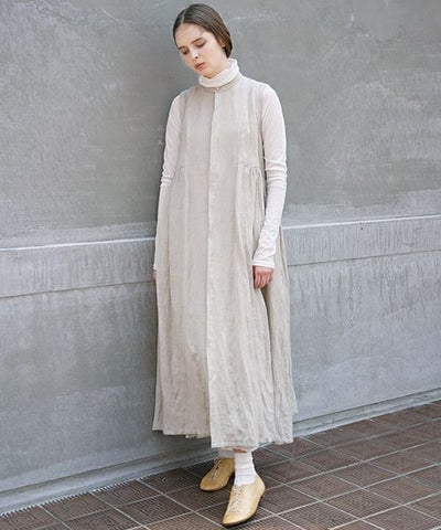 suzuki takayuki.スズキタカユキ.sleeveless dress[A211-10/nude]