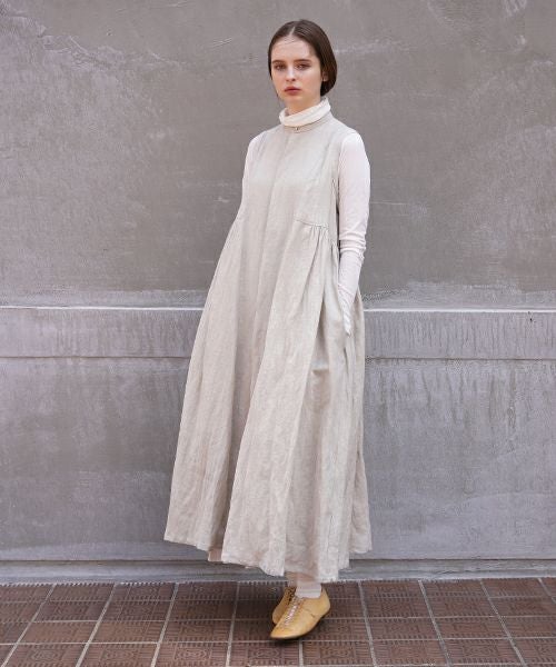 suzuki takayuki.スズキタカユキ.sleeveless dress[A211-10/nude]