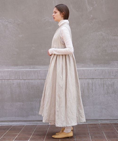 suzuki takayuki.スズキタカユキ.sleeveless dress[A211-10/nude]