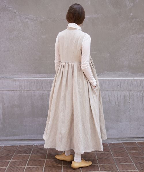 suzuki takayuki スズキタカユキ sleeveless dress[A211-10/nude]
