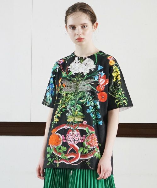 あちゃちゅむ 最終値下げ♥お花の体Tシャツ AHCAHCUM あちゃちゅむ お花の体Tシャツ[01-203-1501/multi]