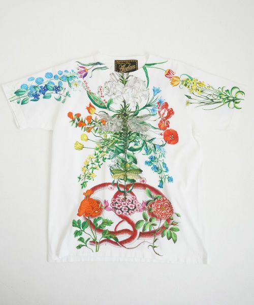 AHCAHCUM あちゃちゅむ お花の体Tシャツ[01-203-1501/multi]