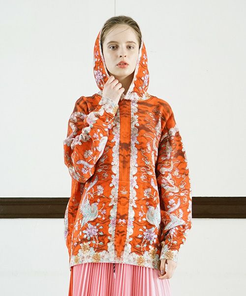 AHCAHCUM.あちゃちゅむ.刺繍pt BIGパーカー[01-203-5110]