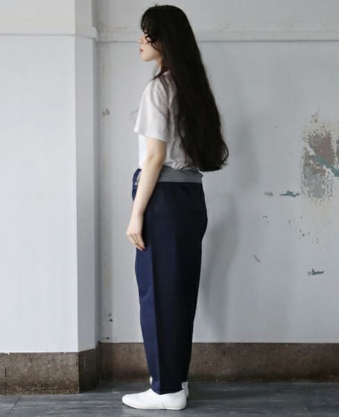 hatra×Palm maison.ハトラ×パームメゾン.限定復刻 ・巻デニム スリム [NAVY]_